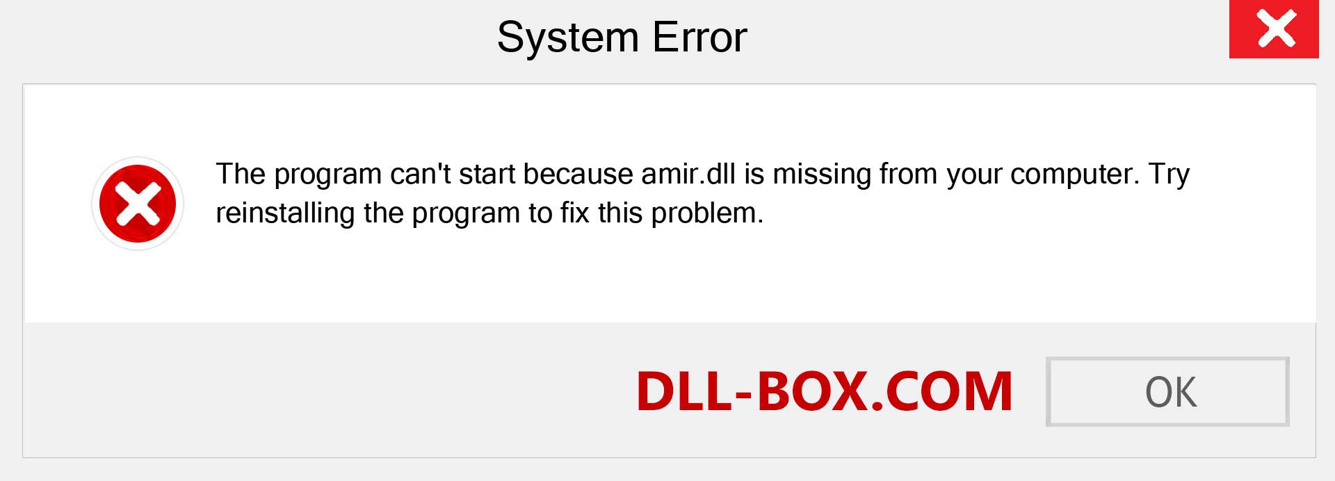  amir.dll file is missing?. Download for Windows 7, 8, 10 - Fix  amir dll Missing Error on Windows, photos, images