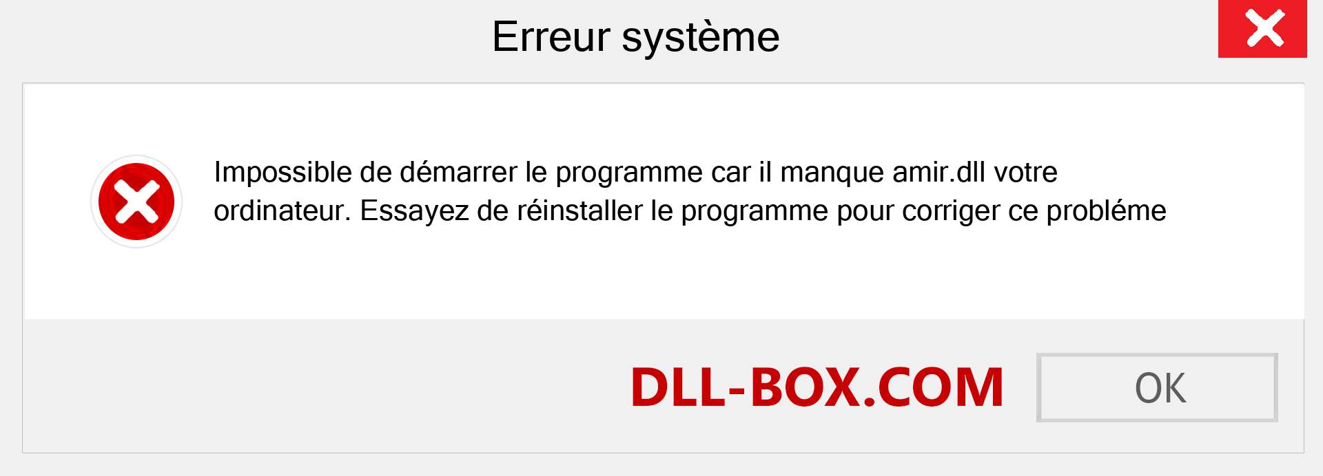 Le fichier amir.dll est manquant ?. Télécharger pour Windows 7, 8, 10 - Correction de l'erreur manquante amir dll sur Windows, photos, images